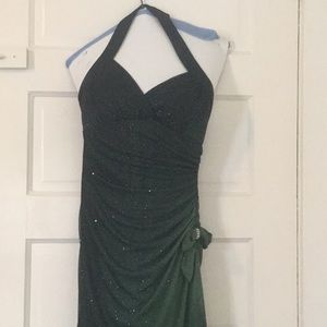 Betsy & Adam Green Halter Style Formal Dress